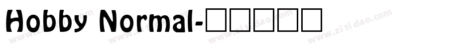 Hobby Normal字体转换